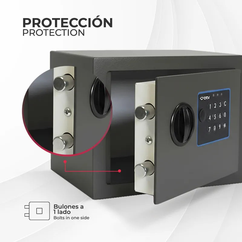 CAJA FUERTE ENA ANTRACITA - vista lateral