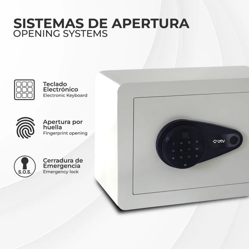 CAJA FUERTE OMEGA BLANCA - vista lateral