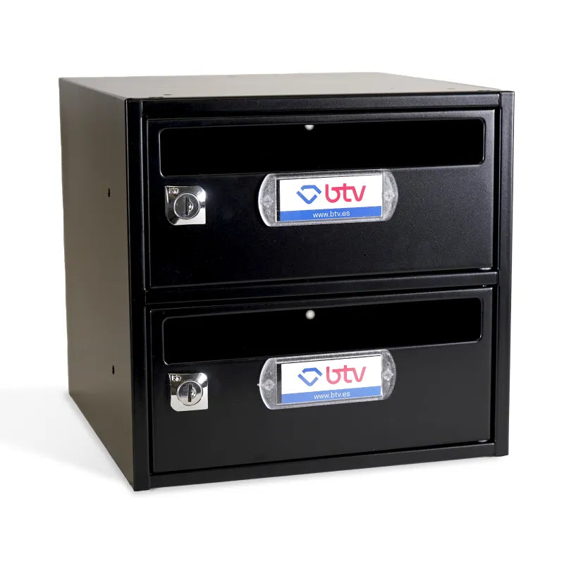 BUZÓN MONCAYO DOBLE (2 BUZONES)NEGRO - vista principal