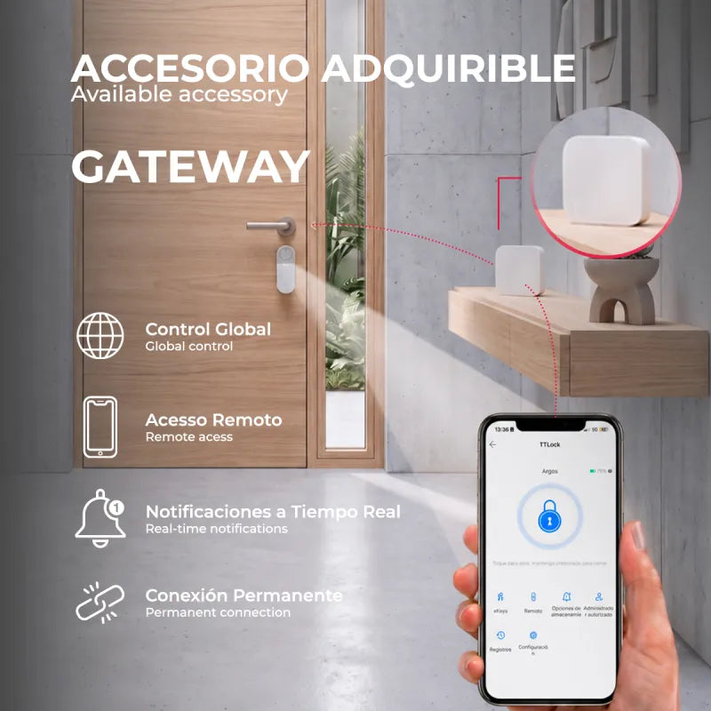 Cerradura Inteligente Argos Girallaves BTV Negro Huella Dactilar App WiFi Puerta Blindada Antiokupa - imagen 7