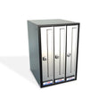 BUZON PRISMA FRONTAL G3 CUERPO NEGRO PUERTA INOXIDABLE SATINADO - vista principal